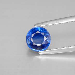 1.22 ct Blue Kyanite Gemstone, Kyanite Gem in Round Facet Shape for Sale.