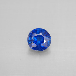 0.99 ct Blue Kyanite Gemstone, Kyanite Gem in Round Facet Shape for Sale.