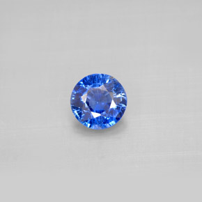 0.92 ct Blue Kyanite Gemstone, Kyanite Gem in Round Facet Shape for Sale.