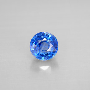 1.25 ct Blue Kyanite Gemstone, Kyanite Gem in Round Facet Shape for Sale.