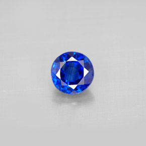 1.18 ct Blue Kyanite Gemstone, Kyanite Gem in Round Facet Shape for Sale.