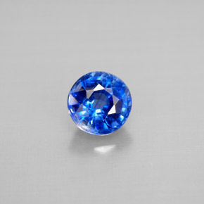 1.20 ct Blue Kyanite Gemstone, Kyanite Gem in Round Facet Shape for Sale.