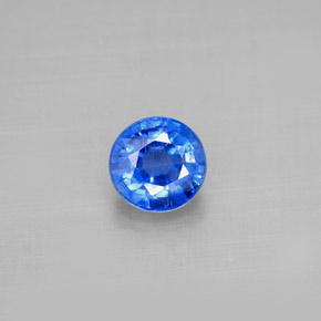 1.29 ct Blue Kyanite Gemstone, Kyanite Gem in Round Facet Shape for Sale.
