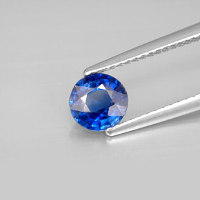 0.93 ct Blue Kyanite Gemstone, Kyanite Gem in Round Facet Shape for Sale.