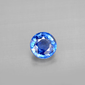 1.24 ct Blue Kyanite Gemstone, Kyanite Gem in Round Facet Shape for Sale.