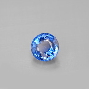 1.24 ct Blue Kyanite Stone, Natural Kyanite in Round Facet Shape for Sale