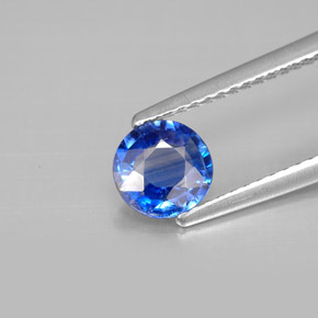 0.78 ct Blue Kyanite Gemstone, Kyanite Gem in Round Facet Shape for Sale.