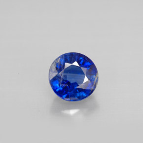 1.21 ct Blue Kyanite Gemstone, Kyanite Gem in Round Facet Shape for Sale.