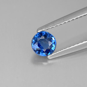 0.65 ct Blue Kyanite Gemstone, Kyanite Gem in Round Facet Shape for Sale.