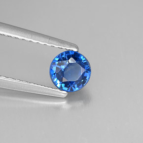 0.65 ct Blue Kyanite Stone, Natural Kyanite in Round Facet Shape for Sale