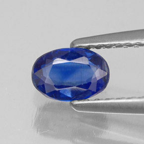 0.72 ct Blue Kyanite Gemstone, Kyanite Gem in Oval Facet Shape for Sale.