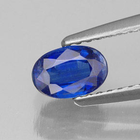 0.78 ct Blue Kyanite Gemstone, Kyanite Gem in Oval Facet Shape for Sale.