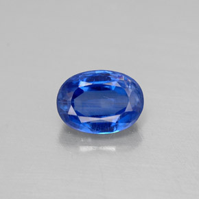 0.64 ct Blue Kyanite Gemstone, Kyanite Gem in Oval Facet Shape for Sale.
