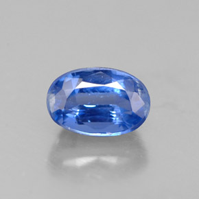 0.82 ct Blue Kyanite Gemstone, Kyanite Gem in Oval Facet Shape for Sale.