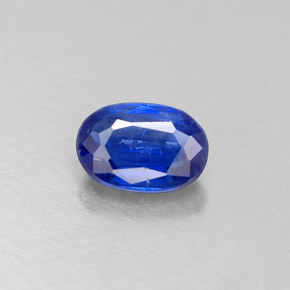 0.67 ct Blue Kyanite Gemstone, Kyanite Gem in Oval Facet Shape for Sale.