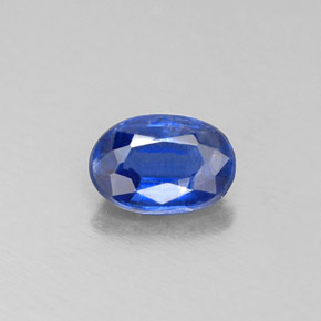 0.59 ct Blue Kyanite Gemstone, Kyanite Gem in Oval Facet Shape for Sale.