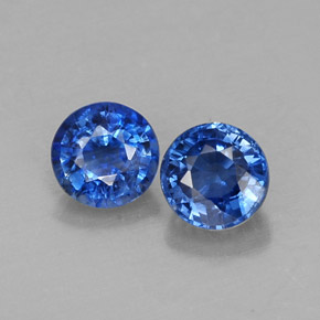 1.29 ct Blue Kyanite Gemstone, Kyanite Gem in Round Facet Shape for Sale.
