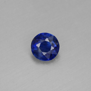 0.42 ct Blue Kyanite Gemstone, Kyanite Gem in Round Facet Shape for Sale.