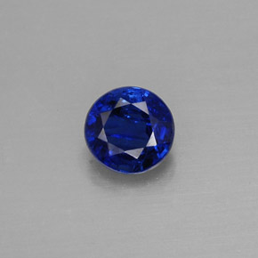 0.68 ct Blue Kyanite Gemstone, Kyanite Gem in Round Facet Shape for Sale.