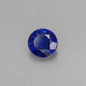 0.68 ct Blue Kyanite Stone, Natural Kyanite in Round Facet Shape for Sale