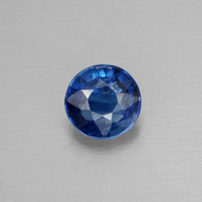 0.46 ct Blue Kyanite Gemstone, Kyanite Gem in Round Facet Shape for Sale.