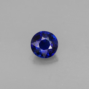 0.45 ct Blue Kyanite Gemstone, Kyanite Gem in Round Facet Shape for Sale.