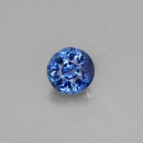 0.59 ct Blue Kyanite Gemstone, Kyanite Gem in Round Facet Shape for Sale.