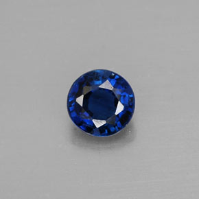 0.66 ct Blue Kyanite Gemstone, Kyanite Gem in Round Facet Shape for Sale.