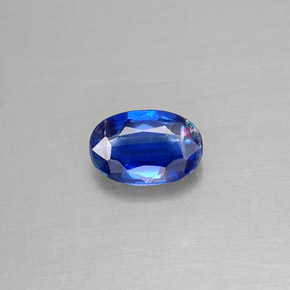 0.58 ct Blue Kyanite Gemstone, Kyanite Gem in Oval Facet Shape for Sale.