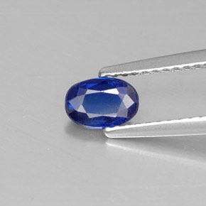 0.58 ct Blue Kyanite Gemstone, Kyanite Gem in Oval Facet Shape for Sale.