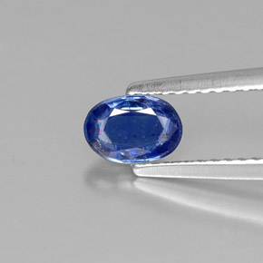 0.61 ct Blue Kyanite Gemstone, Kyanite Gem in Oval Facet Shape for Sale.