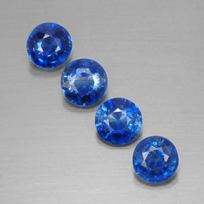 2.28 ct Blue Kyanite Gemstone, Kyanite Gem in Round Facet Shape for Sale.