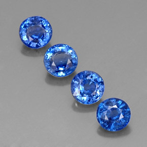 2.52 ct Blue Kyanite Gemstone, Kyanite Gem in Round Facet Shape for Sale.