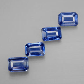3.30 ct Blue Kyanite Gemstone, Kyanite Gem in Octagon Facet Shape for Sale.