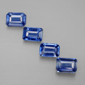 3.30 ct Blue Kyanite Stone, Natural Kyanite in Octagon Facet Shape for Sale