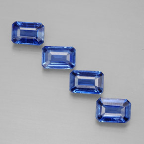 3.08 ct Blue Kyanite Stone, Natural Kyanite in Octagon Facet Shape for Sale