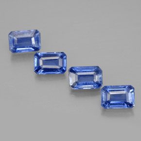 3.43 ct Blue Kyanite Gemstone, Kyanite Gem in Octagon Facet Shape for Sale.
