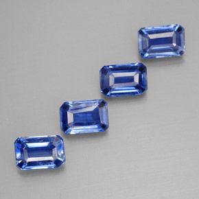 3.00 ct Blue Kyanite Gemstone, Kyanite Gem in Octagon Facet Shape for Sale.