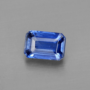 0.77 ct Blue Kyanite Gemstone, Kyanite Gem in Octagon Facet Shape for Sale.