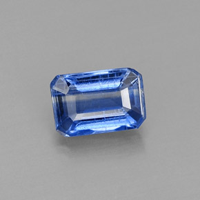 0.75 ct Blue Kyanite Gemstone, Kyanite Gem in Octagon Facet Shape for Sale.