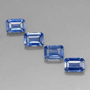 3.14 ct Blue Kyanite Gemstone, Kyanite Gem in Octagon Facet Shape for Sale.