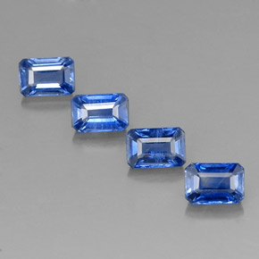 3.40 ct Blue Kyanite Gemstone, Kyanite Gem in Octagon Facet Shape for Sale.