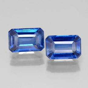 1.55 ct Blue Kyanite Gemstone, Kyanite Gem in Octagon Facet Shape for Sale.