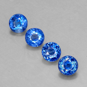 2.13 ct Blue Kyanite Gemstone, Kyanite Gem in Round Facet Shape for Sale.