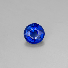 0.63 ct Blue Kyanite Gemstone, Kyanite Gem in Round Facet Shape for Sale.