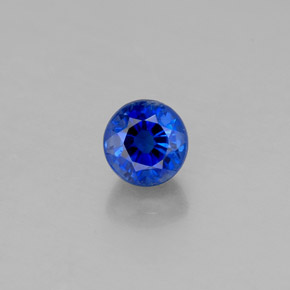 0.46 ct Blue Kyanite Gemstone, Kyanite Gem in Round Facet Shape for Sale.