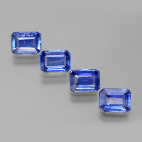 5.29 ct Blue Kyanite Gemstone, Kyanite Gem in Octagon Facet Shape for Sale.