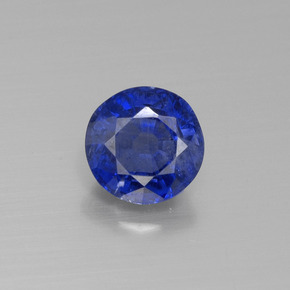 1.23 ct Blue Kyanite Gemstone, Kyanite Gem in Round Facet Shape for Sale.