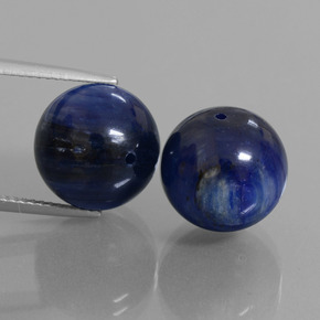 31.88 ct Blue Kyanite Gemstone, Kyanite Gem in Drilled Sphere Shape for Sale.