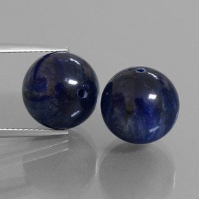 Deep Blue Kyanite Gem - 15.8ct Drilled Sphere (ID: 447301)